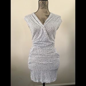 Urban Outfitters white/black dots dress; Size XS